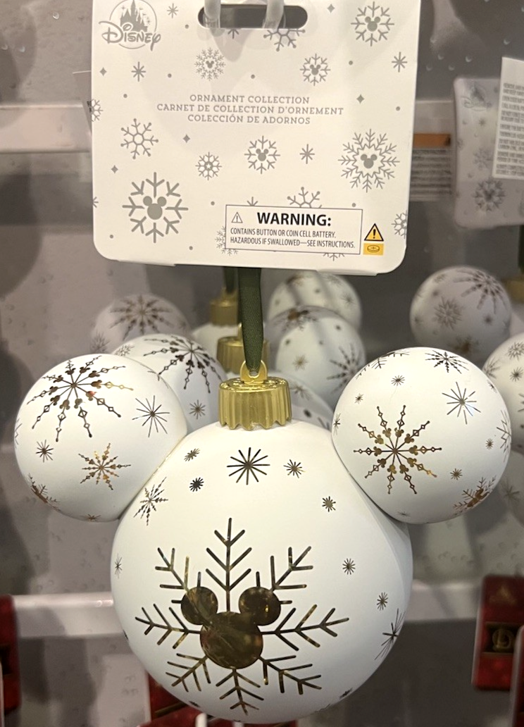Disney Parks 2025 Mickey Snowflake White Light up Christmas