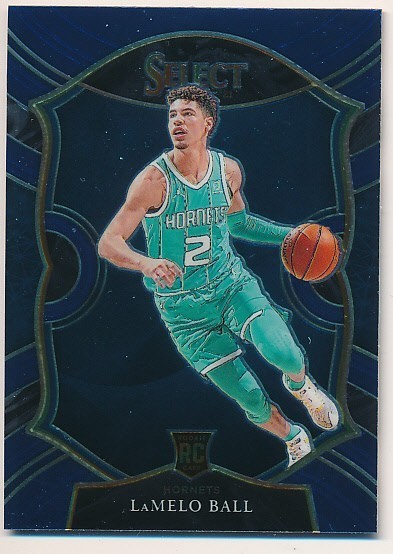 LAMELO BALL 2020-21 PANINI SELECT CONCOURSE BLUE PRIZM #63 RC ROOKIE MINT