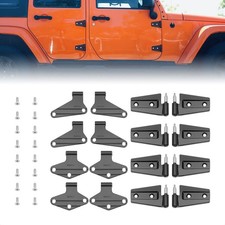 Fit 07-18 Jeep Wrangler Jk Body Door Hinge Replacement Set Powder Coat 16pcs Us Fit 07-18 Jeep Wrangler Jk Body Door Hinge Replacement Set Powder Coat 16pcs Us