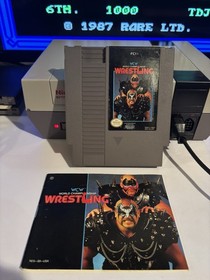 WCW World Championship Wrestling NES 1990 Game Cartridge and Manual Only