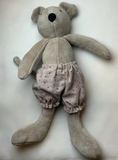 Moulin Roty French Gray Mouse With Bloomers Plush Adorable Stuffed Animal 9"