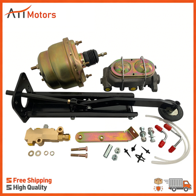 #ad Universal Firewall Mount Power Brake Pedal 7quot; Dual Booster Master Prop Disc Disc $169.87