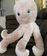 40" Diameter Large Pink Octopus Plush Stuffed Animal Giant Jumbo Plushie Big