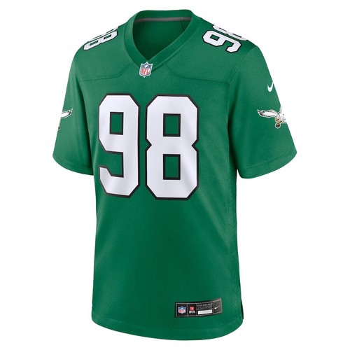 Philadelphia Eagles Jalen Carter Nike Green Alternate Official NFL Game Jersey - 第 2/3 張圖片