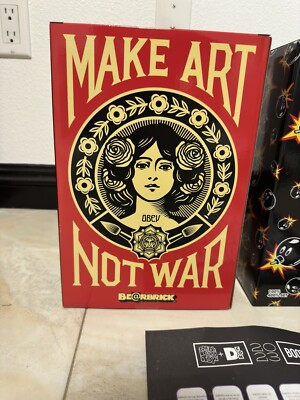 2023 DesignerCon Exclusive Shepard Fairey Be@rbrick 400% 100% Make 