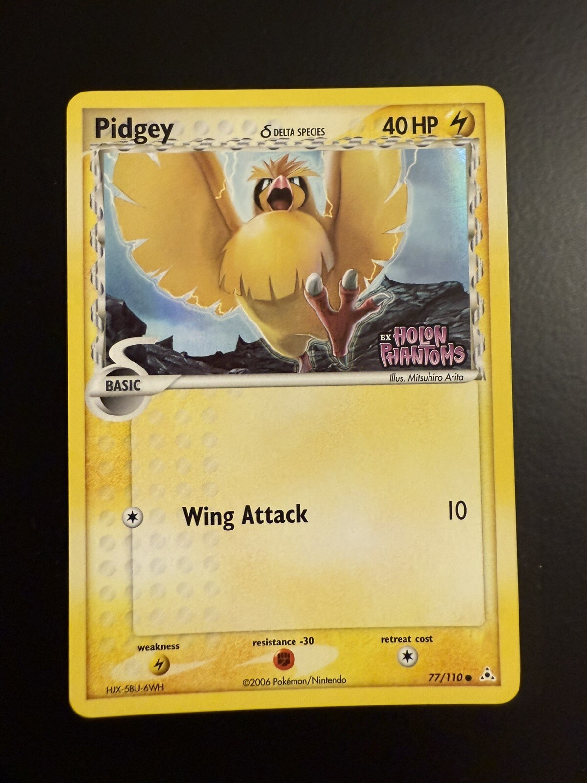 Pokemon Reverse Foil Card -  Pidgey   77/110   (Ex Holon Phantoms)