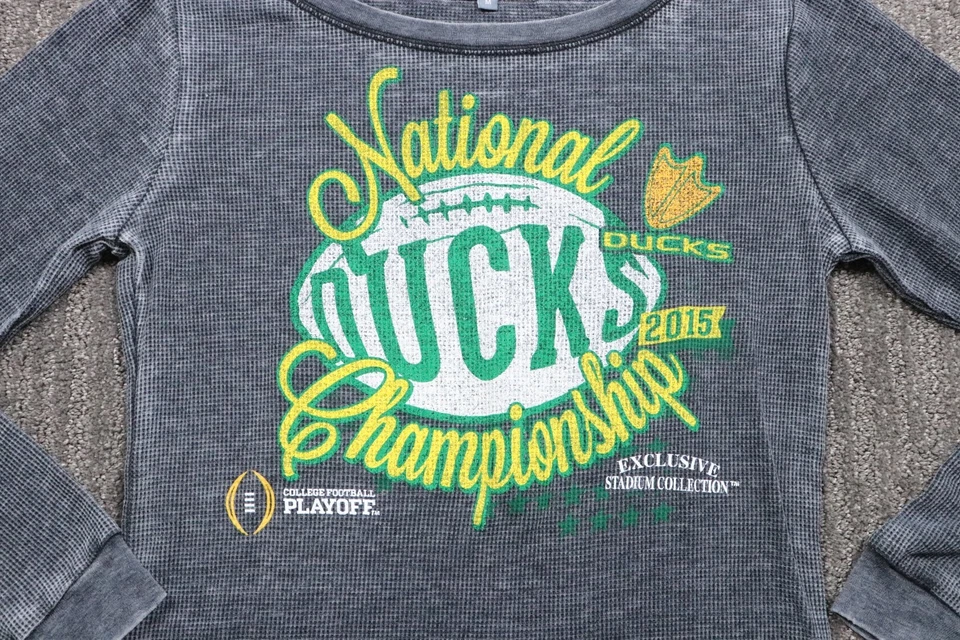Oregon Ducks Women Thermal Top Women's Medium 2015 National Champions Football - Image 2 of 4