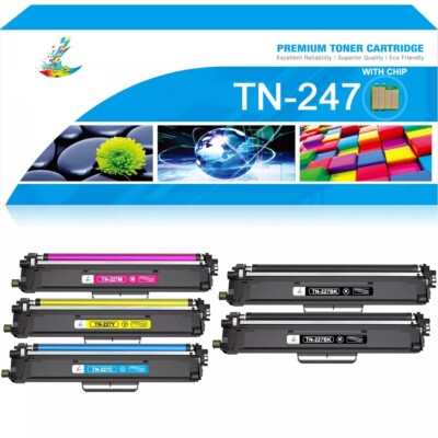 5 Toner Compatible with Brother TN-247 HL-L3270CDW L3280CDW MFC-L3710CW L3730CDN