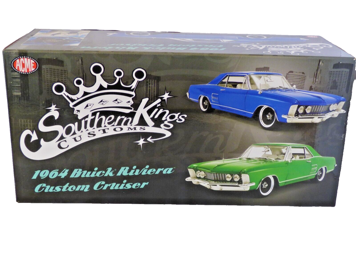 ACME 1/18th Scale 1964 Buick Riviera Custom Cruiser in Blue ACME 1/18th Scale 1964 Buick Riviera Custom Cruiser in Blue