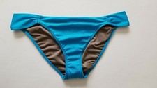 Victoria  s Secret Bikini Bottom Swim Bathing Sky Blue Aqua Shiny L Large