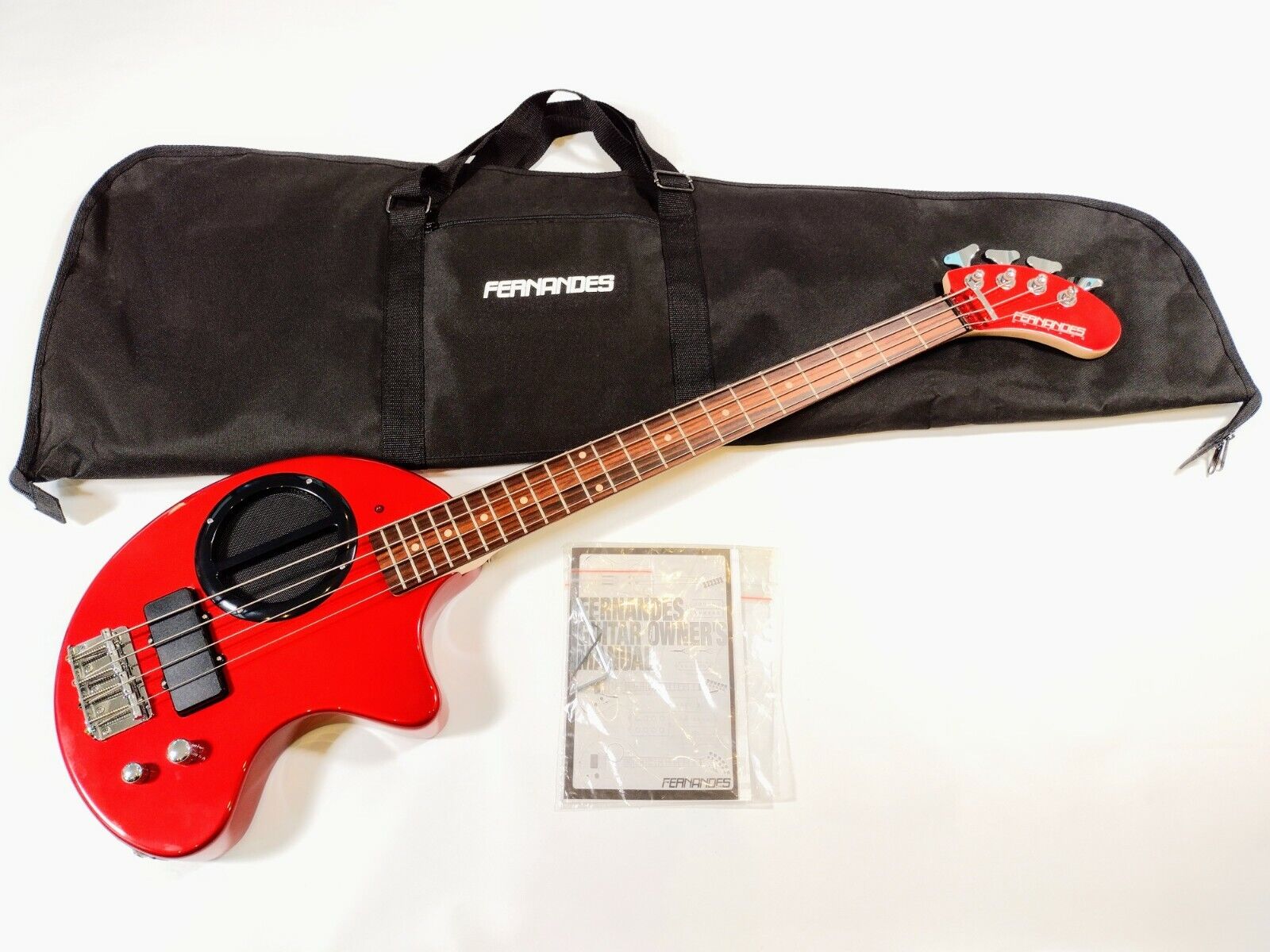 FERNANDES ZO-3 BASS Short Scale ALDER CANDY APPLE RED Soft Case FS ALG 086