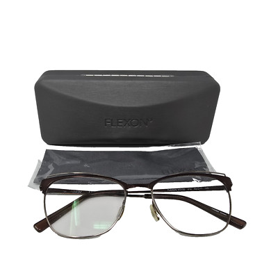 Flexon W3100 210 53/17/140 Brown Gold Women's Eyeglasses Frames Only 