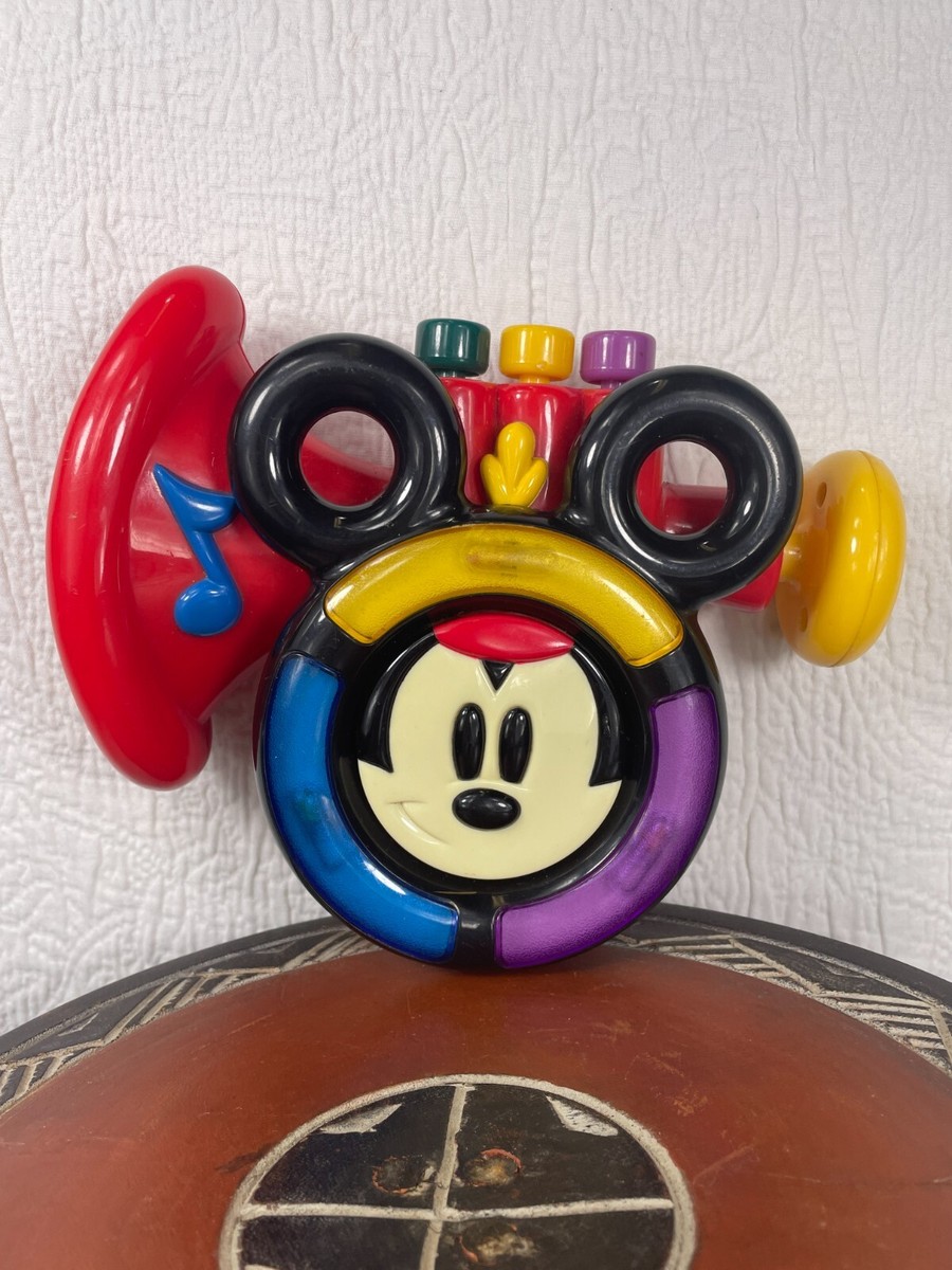 Mattel Disney Vintage Mickey Mouse Makin Music Toy Trumpet Lights