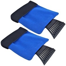 2x Eiskratzer Handschuh Eisschaber Scheibenkratzer Eisentferner KFZ Auto Kratzer