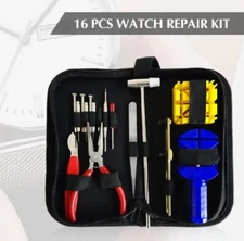 16 Pcs Professional Watch Repair Tool Kit-Case Opener, Link Remover & Spring Bar