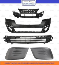 PEUGEOT PARTNER FRONT BUMPER COMPLETE KIT 2015 - 2018 NEW TEXTURED 1613563580