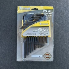 Titan Tools 12712 25pc Hex Key Wrench Metric & Standard