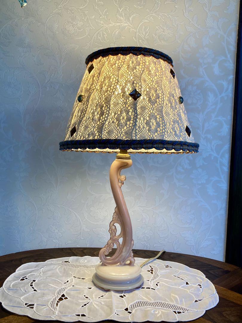 Vaseline Glass Table Lamp Opal Cent Rare Antique Aladdin Manganese