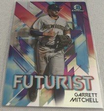2021 Bowman Chrome Baseball Garrett Mitchell Milwaukee Brewers Futurist #FUT-GM