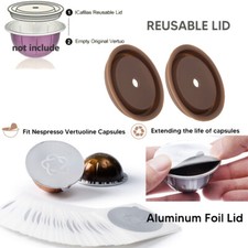 Reusable/Disposable Vertuo Cap Seal Lids For Nespresso VertuoLine Capsule Pods