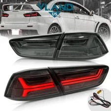 SMOKED Full LED Tail Lights For 2008-2021 Mitsubishi Lancer & EVO X w/Sequential
