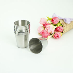 10Pcs 30ml Portable Stainless Steel Wine Drinking Shot Glasses Barware Cu Zt 10Pcs 30ml Portable Stainless Steel Wine Drinking Shot Glasses Barware Cu Zt
