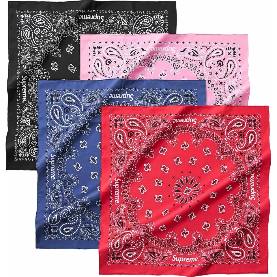 SUPREME SILK BANDANA BLACK **SHIP NOW** - Image 2 of 2