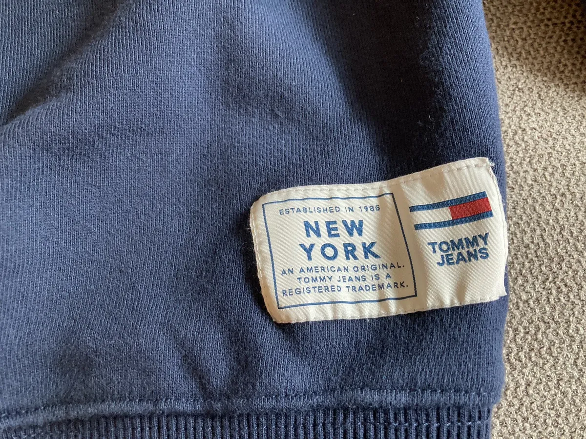 Vintage Tommy Hilfiger Tommy Jeans Crewneck Sweatshirt Navy Small 90s VTG  USA