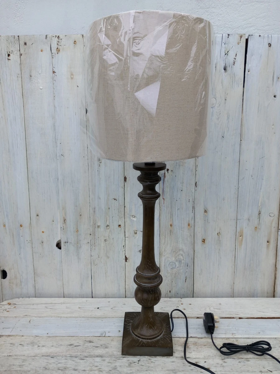 Wood effect table lamp deals