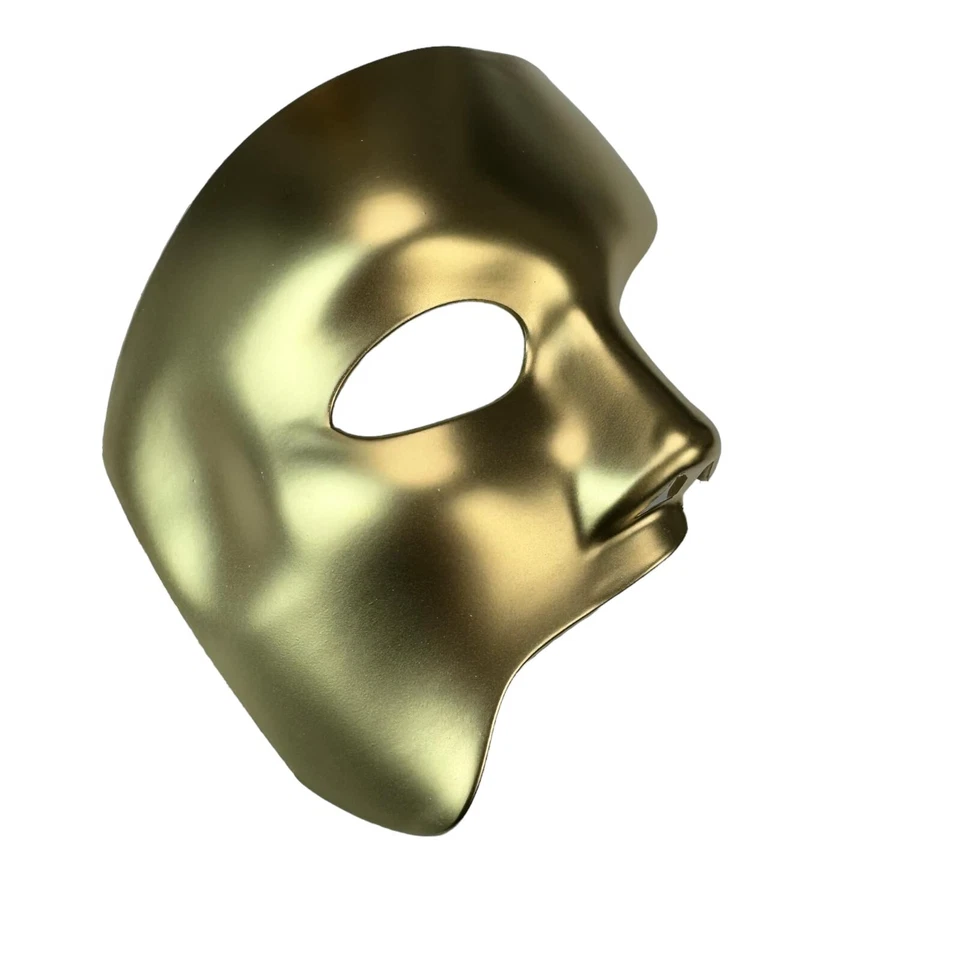Gold - Phantom of the Opera Half Face Men Masquerade Mask Costume Prom Party - Image 3 of 4