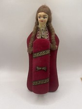 Vintage Clothes Brush Shoe Shine Lady Face Victorian Unique Wall Decor Red