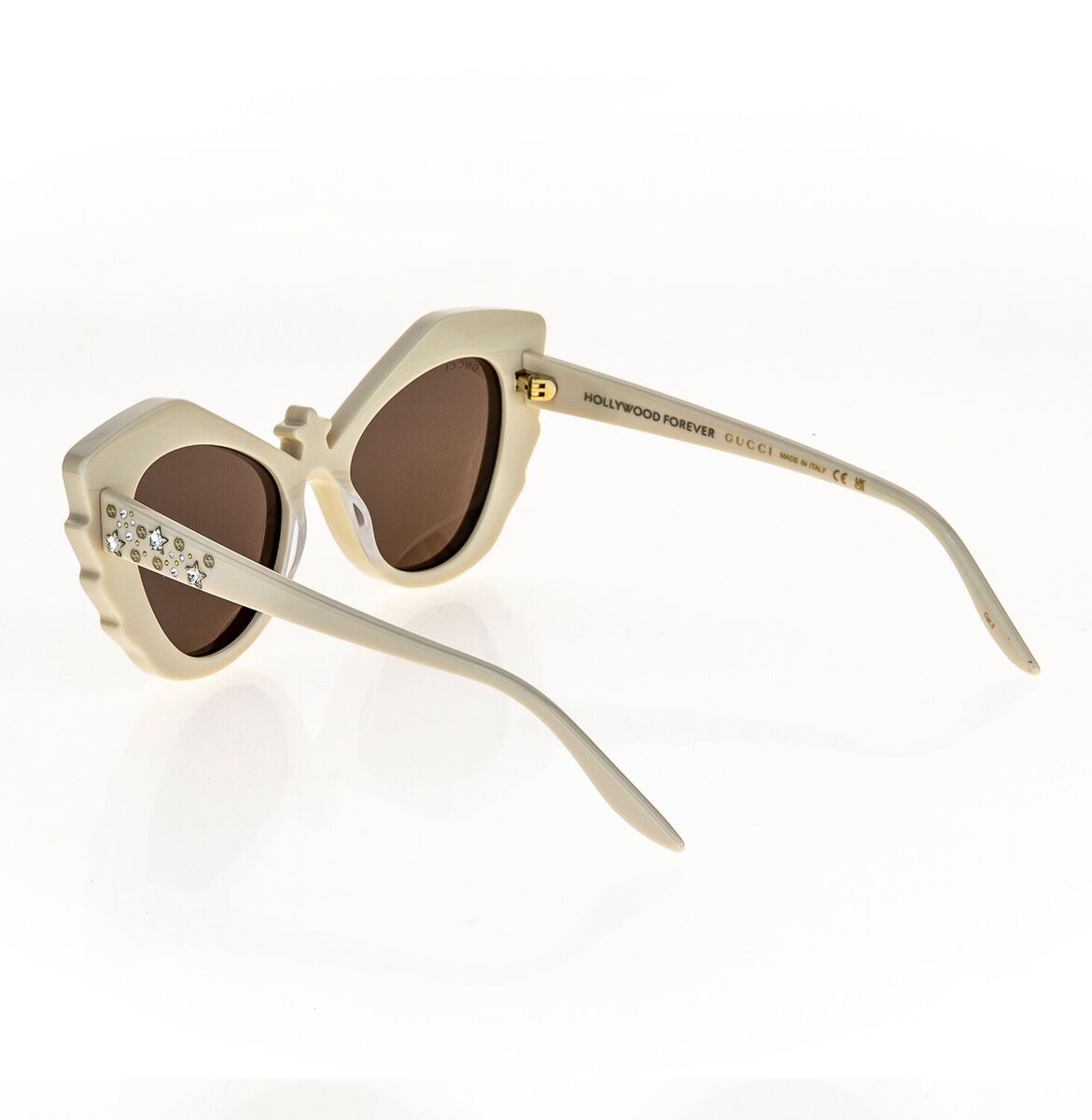 GUCCI★素敵!HOLLYWOOD FOREVER 1095 GUCCI ARIA HOLLYWOOD FOREVER 1095 Ivory Brown Crystal Star