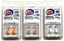 Eagle Claw Tungsten Arctic Jig Size 10 Yellow Perch, Slvr Stripe & Wonder Bread