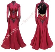 SunnyK Waltz Tango st Dance Dress Salsa Costume Stardard Ballroom Competition