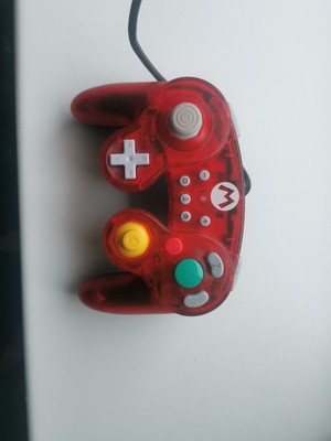 gamecube controller mit USB Anschluss in rot/blau