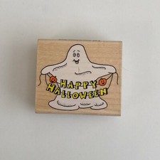 Hero Arts Happy Halloween Ghost Wood Rubber Stamp