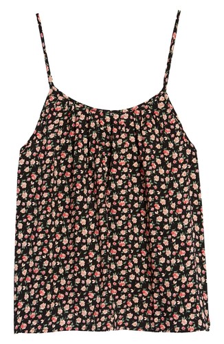 BP Top Black Pleated Tank Women Sz XXS NEW NWT N7