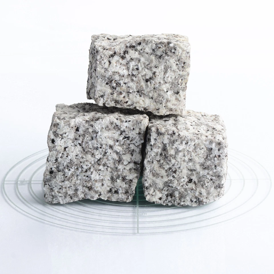 Schicker Mineral Granit Pflastersteine hellgrau 5x5x5cm 25 kg - Bild 4 von 4