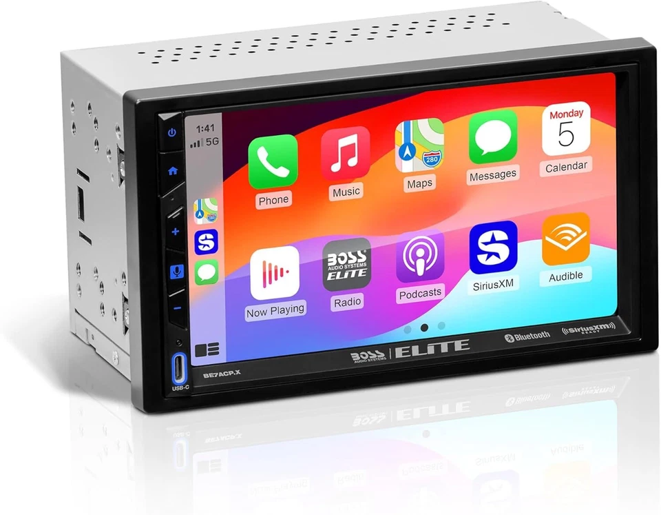 BOSS BE7ACP.XC Double DIN 7" Receiver Apple Carplay/Android Auto SiriusXM Camera - Image 2 of 4