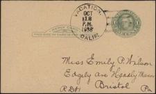 U.S., 1938. California Postal History Card, Vacation