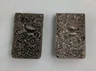 Pair Of S.Kirk & Son Sterling Silver Napkin Holders Money Clip Style 34.2g