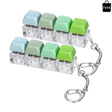 2 PCS Keyboard Fidget Toy, Keyboard Fidget Keychain 4-In-1 Keyboard Decompressio