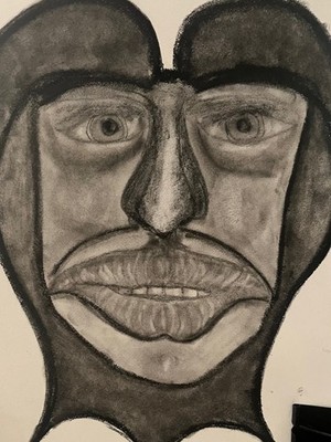  Original charcoal sketches, Art, drawings. 9 inch x 12 inch