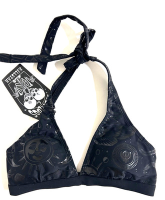 NWT Killstar Size XS Bikini Top Bra Black Goth Punk Grunge