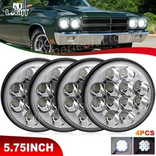 4PCS 5.75" 5-3/4 inch LED Headlights Hi/Lo Beam for Chevy Chevelle 1964-1970