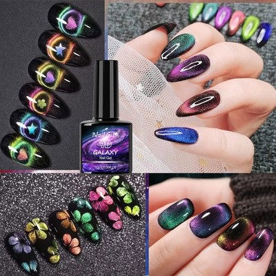 Esmalte de uñas en gel Cat Eye 9D, esmalte camaleón, secado con luz ultravioleta