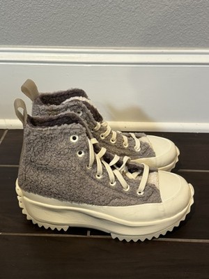 Converse Run Star Hike High Sherpa Unisex Shoes - Vapor Mauve - New without box