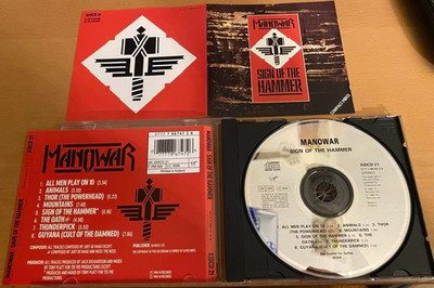 MANOWAR - ´´SIGN OF THE HAMMER´´ - RARE  FIRST PRESSING US EPIC METAL CD 1984