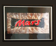 Pop Art GERAHMTES POSTER "Mars Bar".  Signiert.  A2. (18 x 24 Zoll). NEU.