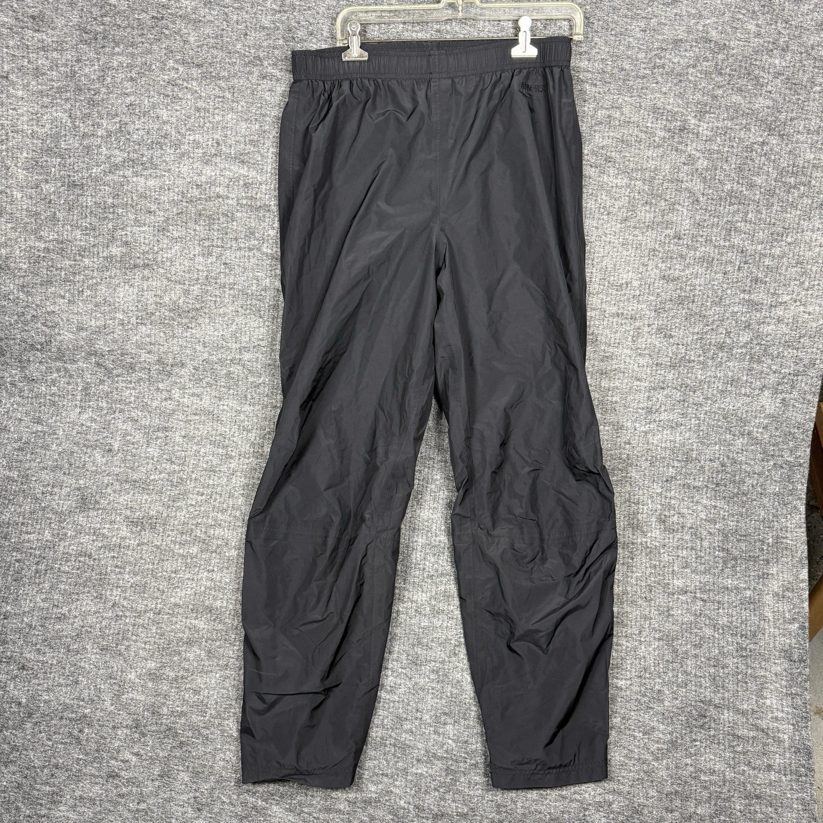 LL Bean Goretex Mens Mesh Lined Windbreaker Rain Pants Size Medium Black